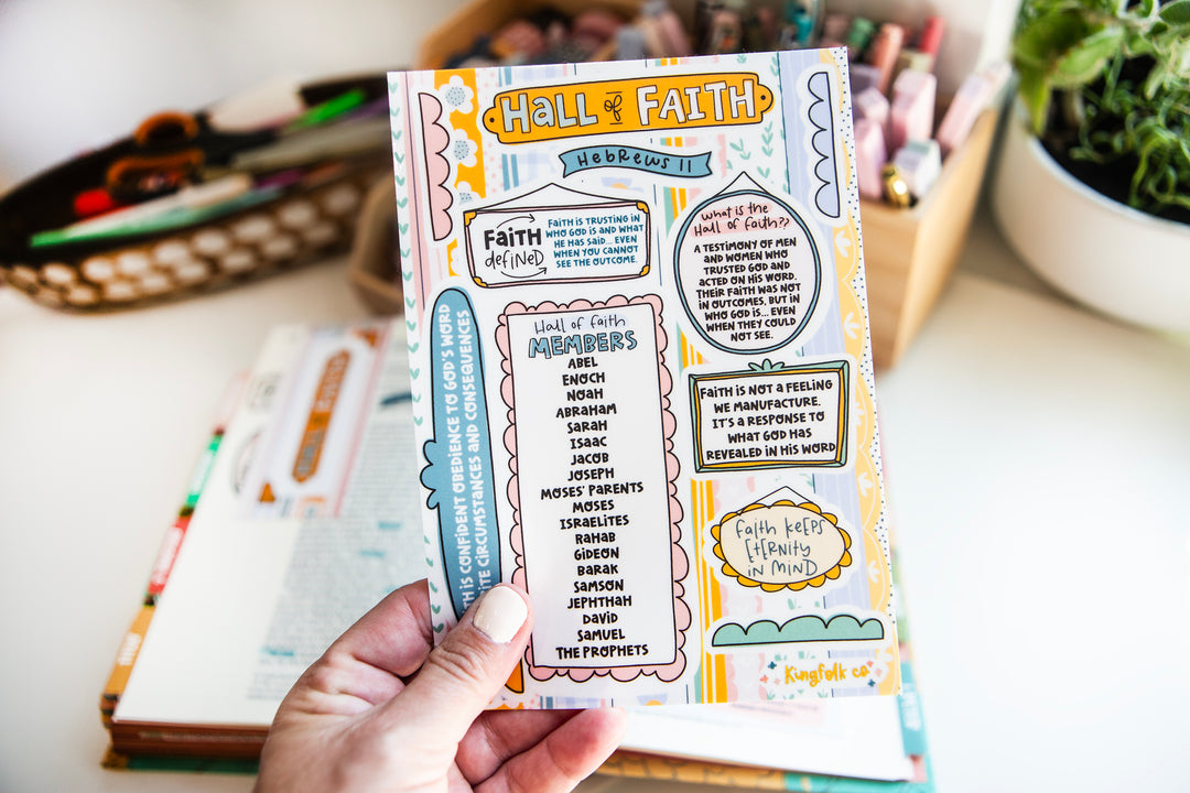 Hall of Faith Hebrews 11 Sticker Sheet - Kingfolk Co