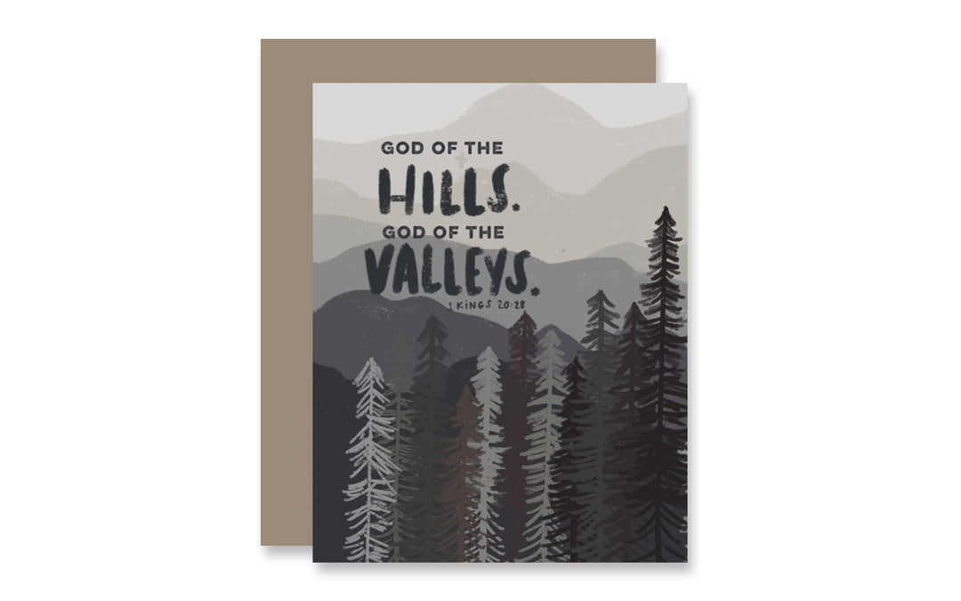 Hills and Valleys Mountain Greeting Card - Kingfolk Co