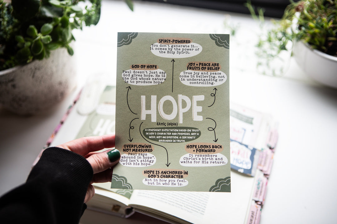 Hope Defined (Romans 15:13) Tip-in Sheet - Kingfolk Co