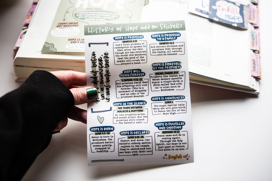 History of Hope ADD-ON Sticker Sheet - Kingfolk Co