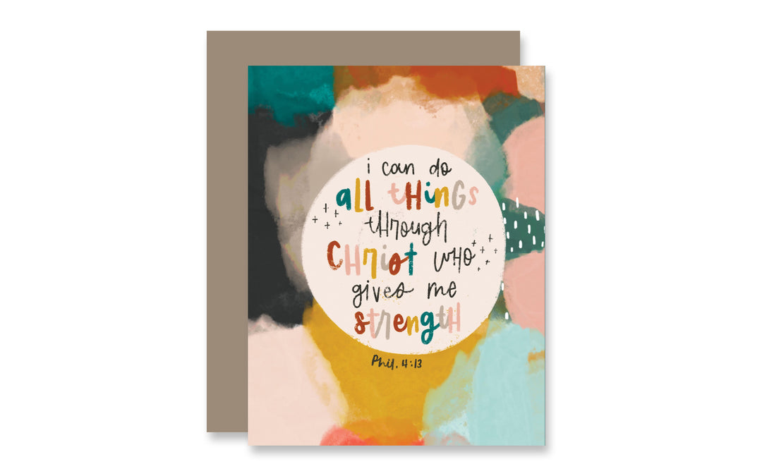 I Can Do All Things Through Christ Greeting Card - Kingfolk Co