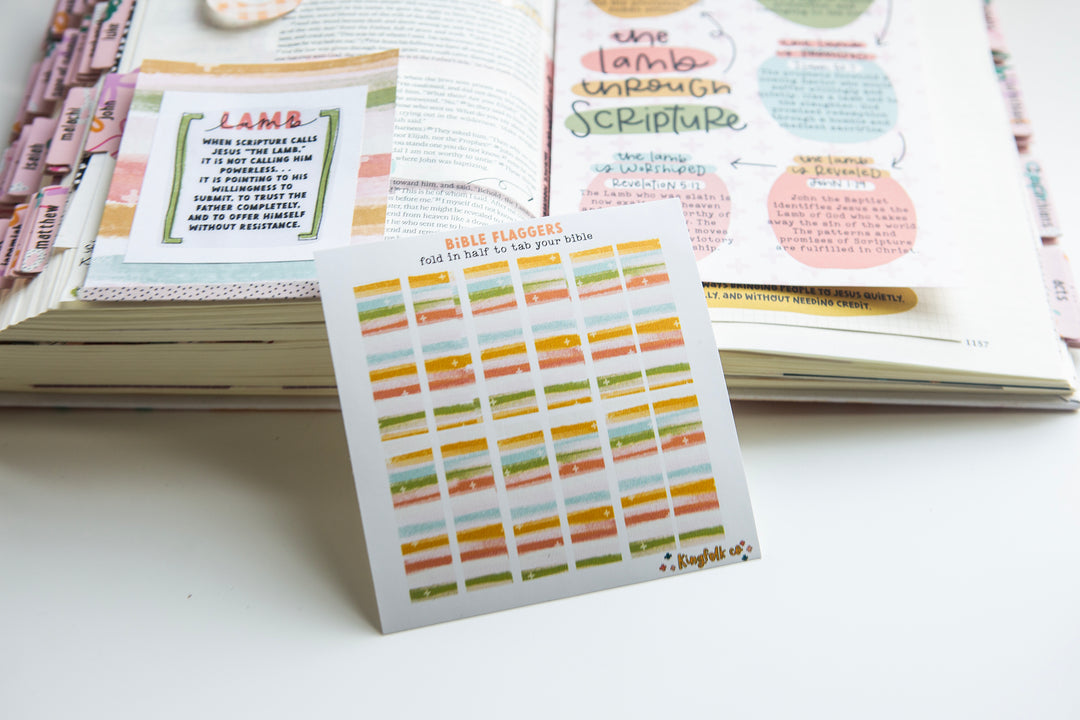 Lamb of God (pastel watercolor) Bible Flaggers - Kingfolk Co