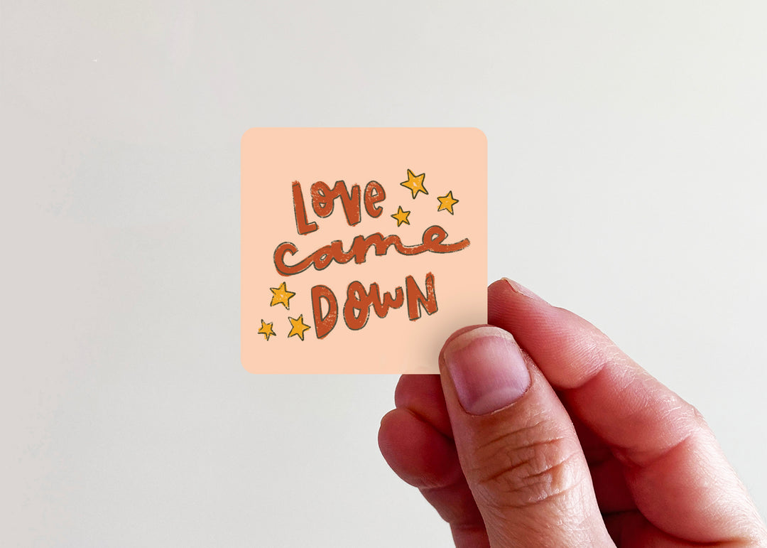 Love Came Down (yellow stars) Vinyl Sticker - Kingfolk Co