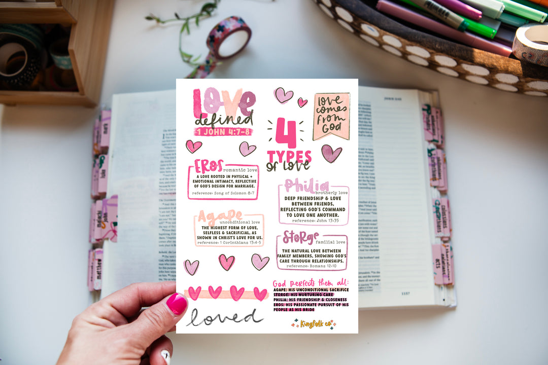 Love Defined Sticker Sheet - Kingfolk Co
