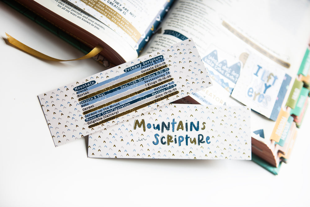 Mountains in Scripture cardstock bookmark - Kingfolk Co