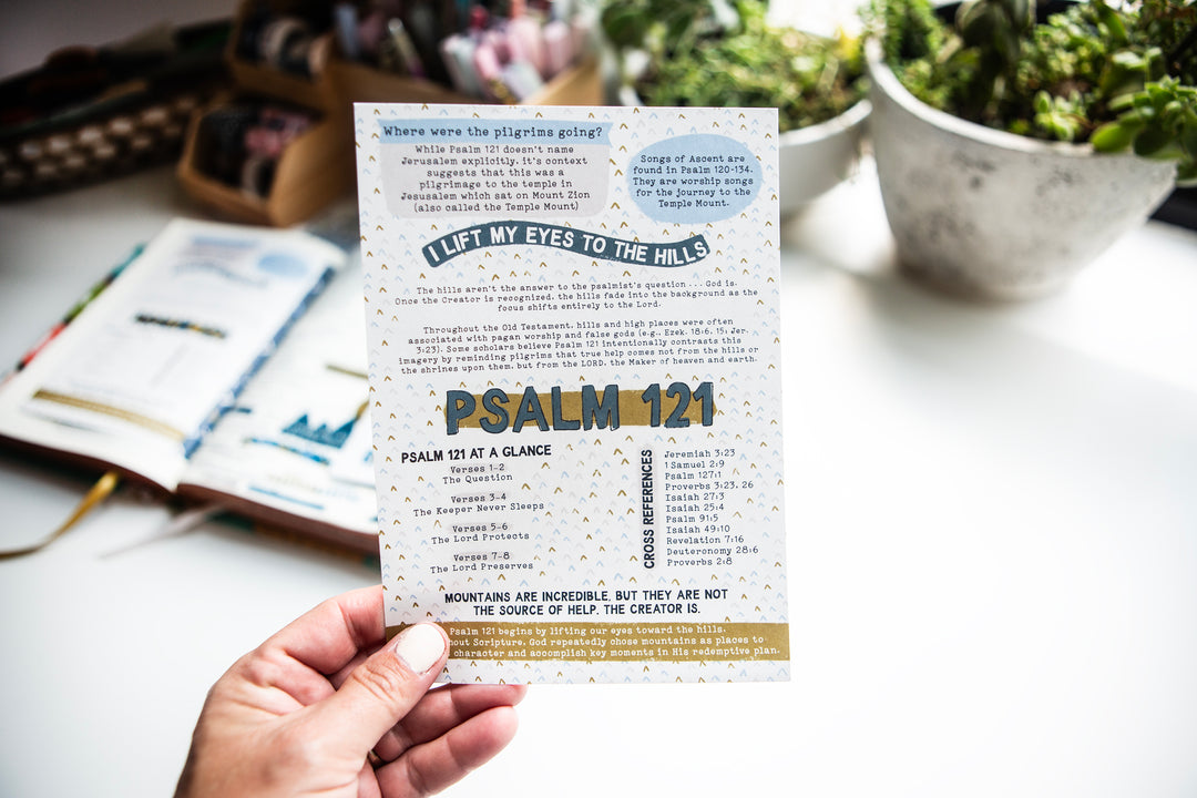 Psalm 121 - I LIft My Eyes to the Hills TIP-IN Sheet - Kingfolk Co