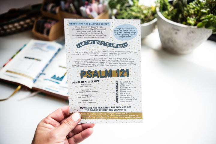 Psalm 121 - I LIft My Eyes to the Hills TIP-IN Sheet - Kingfolk Co