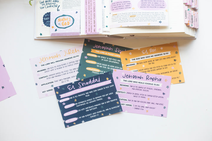 Names of God Mini Tip-in Sheet Bundle (Set of 5) - Kingfolk Co