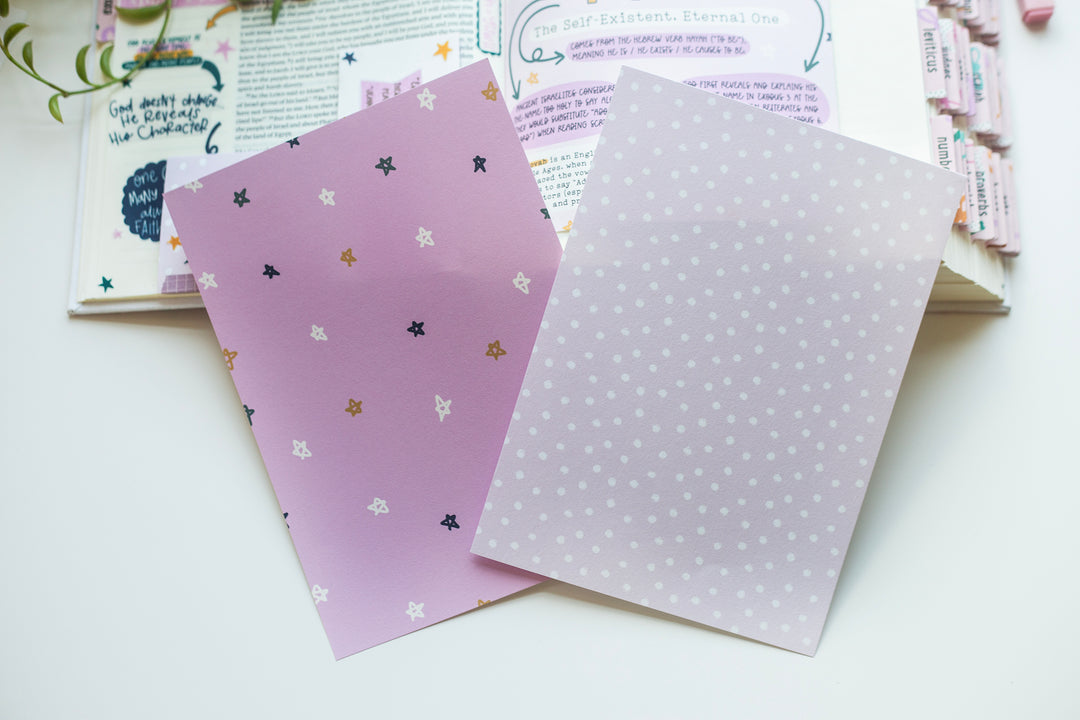 Names of God Scrapbook Tip-in Sheet Set - Kingfolk Co