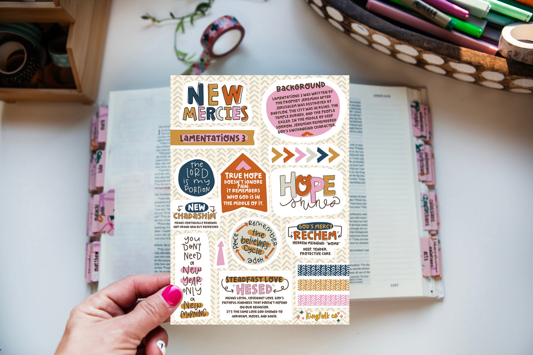 New Mercies Sticker Sheet - Kingfolk Co