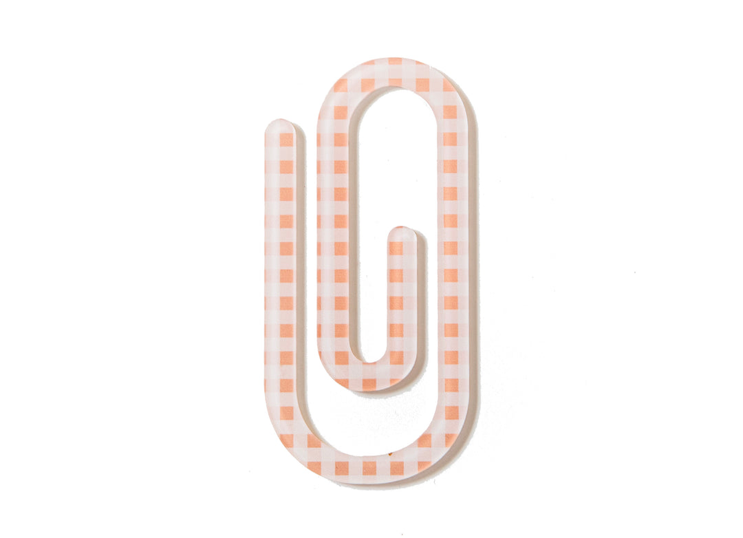 Peachy Gingham Jumbo Paperclip (coordinates with the Bible Girls Temple theme) - Kingfolk Co
