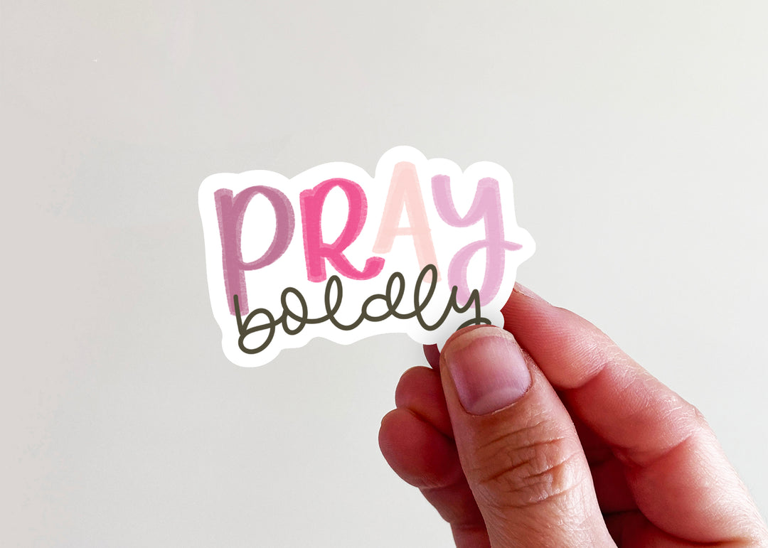 PRAY Boldly pink & purple Vinyl Sticker - Kingfolk Co