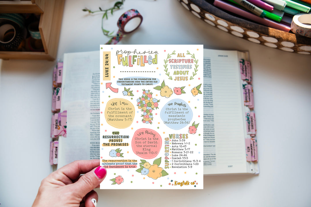 Prophecies Fulfilled (Easter) Sticker Sheet - Kingfolk Co