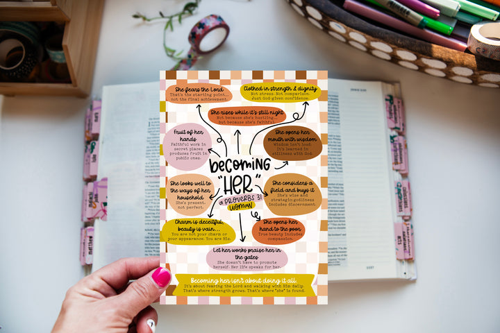 Becoming Her (Proverbs 31) Tip-in Sheet - Kingfolk Co