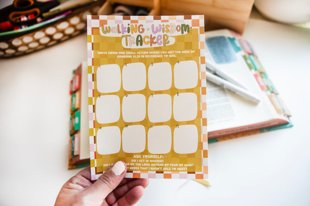 Walking in Wisdom Tracker TIP-IN Sheet - Kingfolk Co