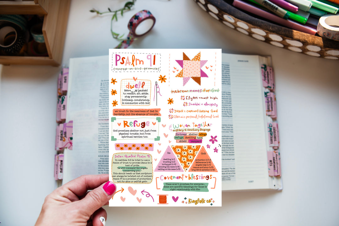 Psalm 91 Sticker Sheet - Kingfolk Co