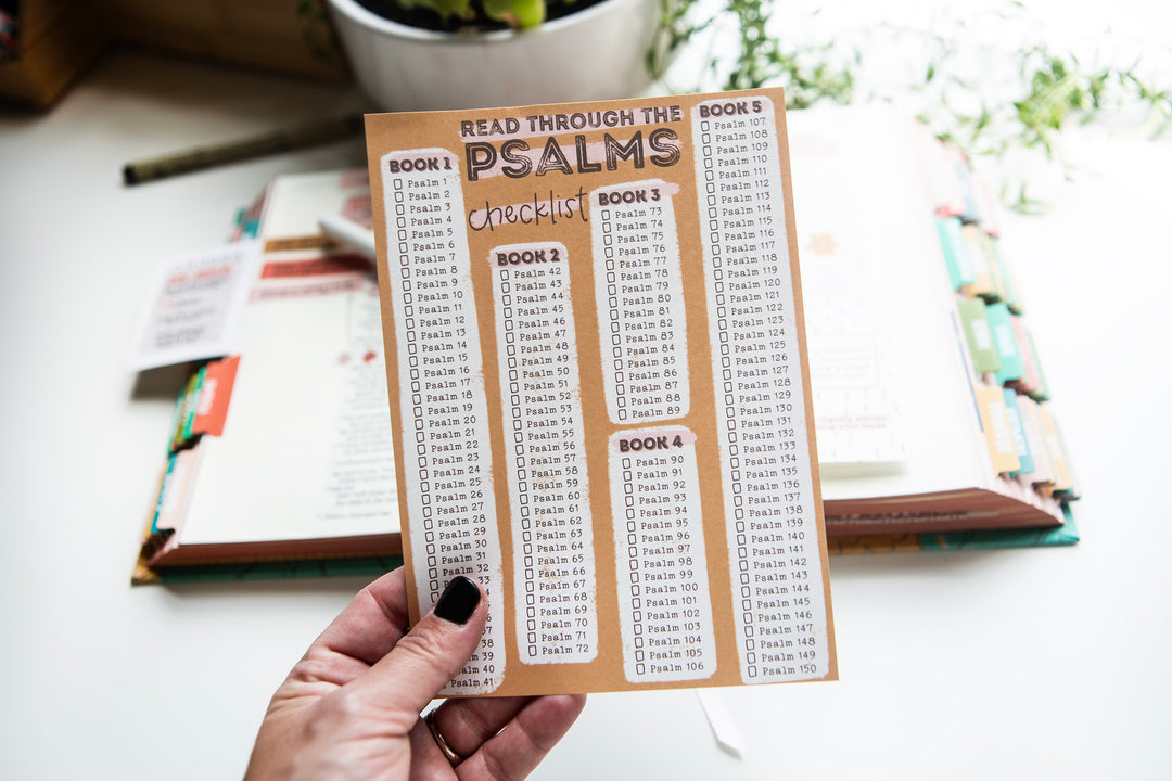 Read Through the Psalms Delighting in God''s Word Tip-in Tracker Sheet - Kingfolk Co