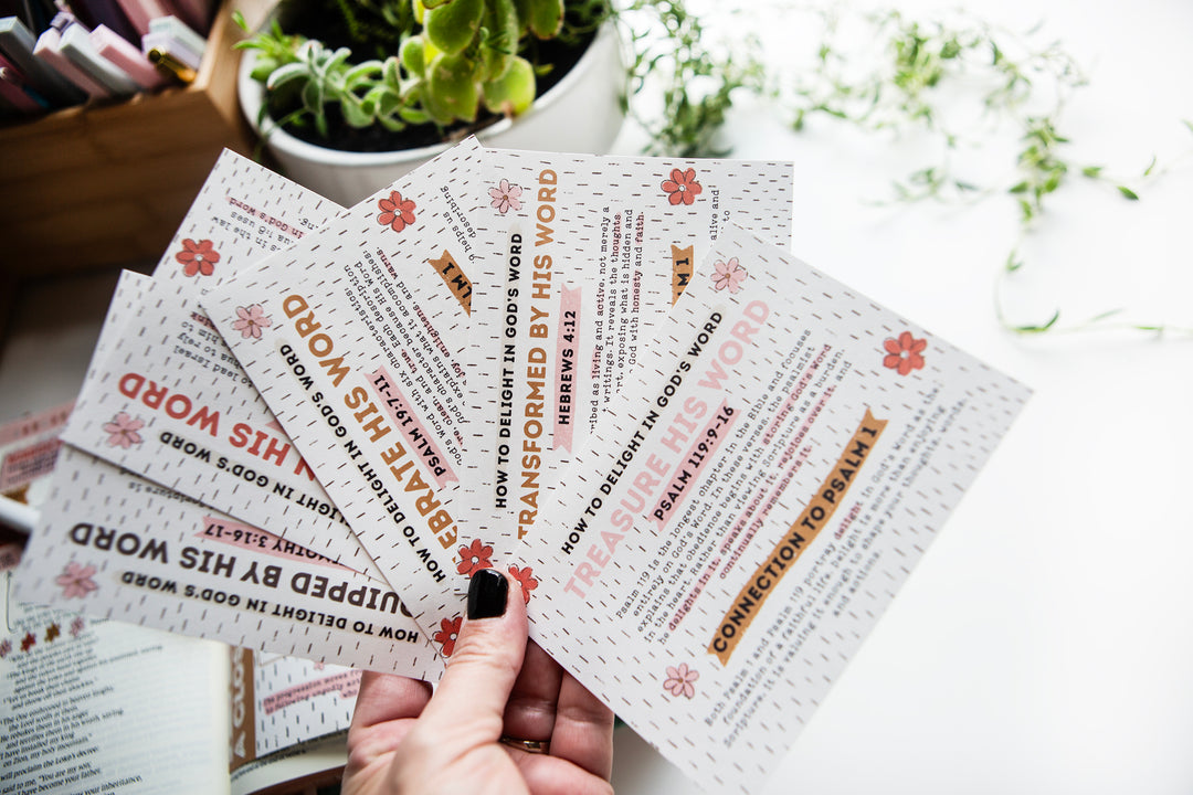 How to Delight in God's Word (Psalm 1) Mini Tip-in Sheet Bundle (Set of 5) - Kingfolk Co