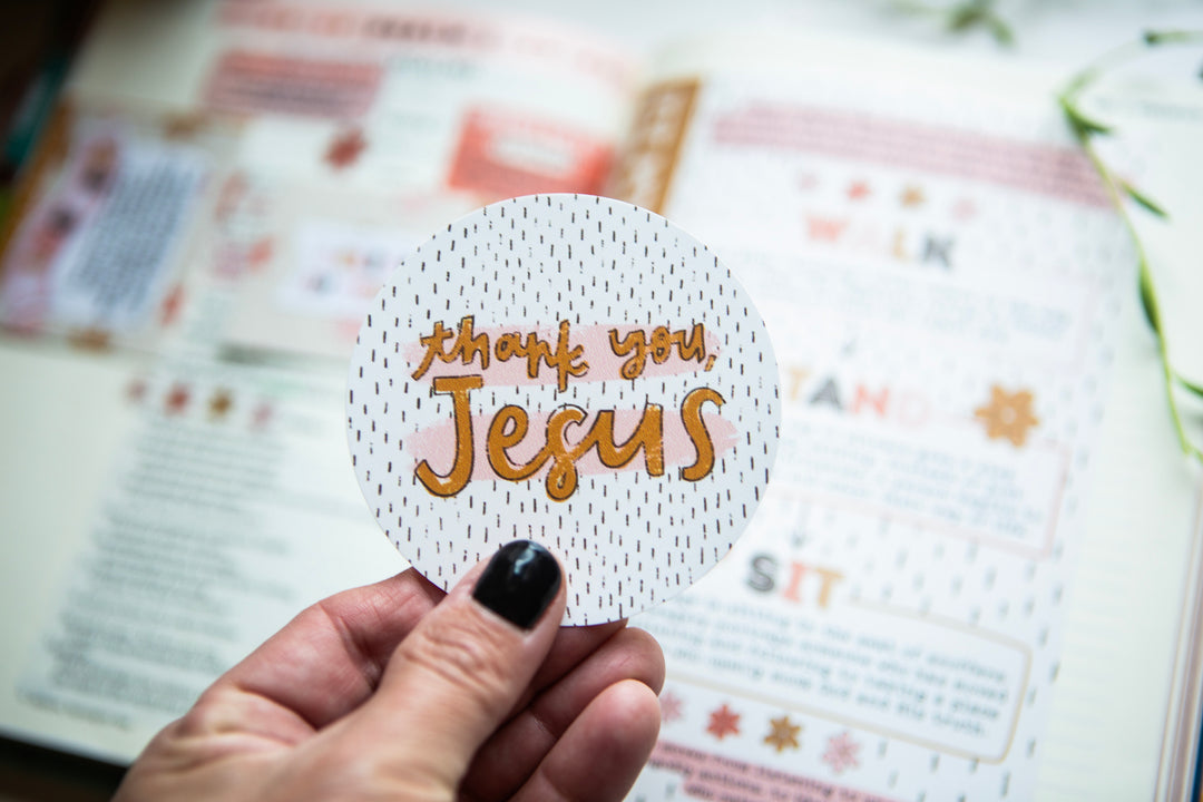 Thank you, Jesus Vinyl Sticker