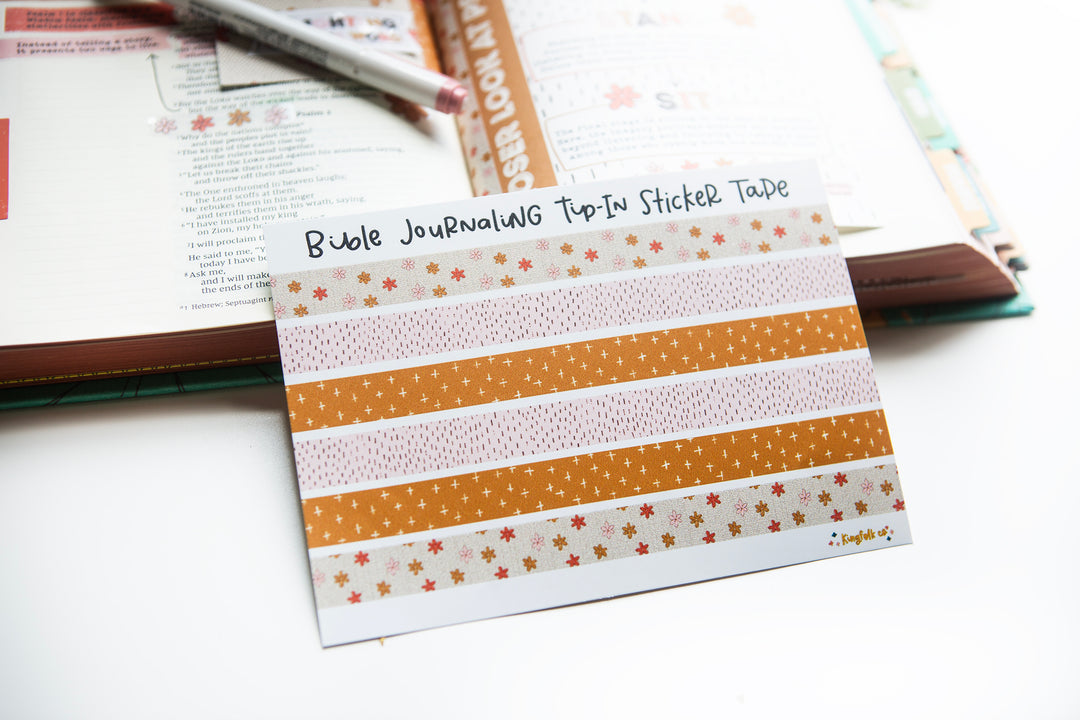 Delighting in God's Word (Psalm 1) Tip-in TAPE Sticker Sheet - Kingfolk Co