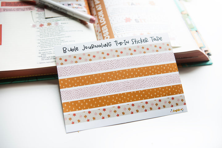 Delighting in God's Word (Psalm 1) Tip-in TAPE Sticker Sheet - Kingfolk Co