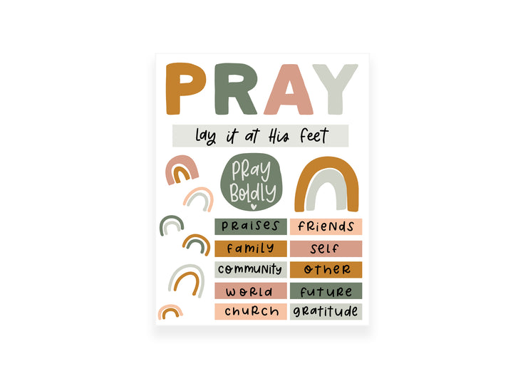 Boho Rainbow Prayer Board Kit