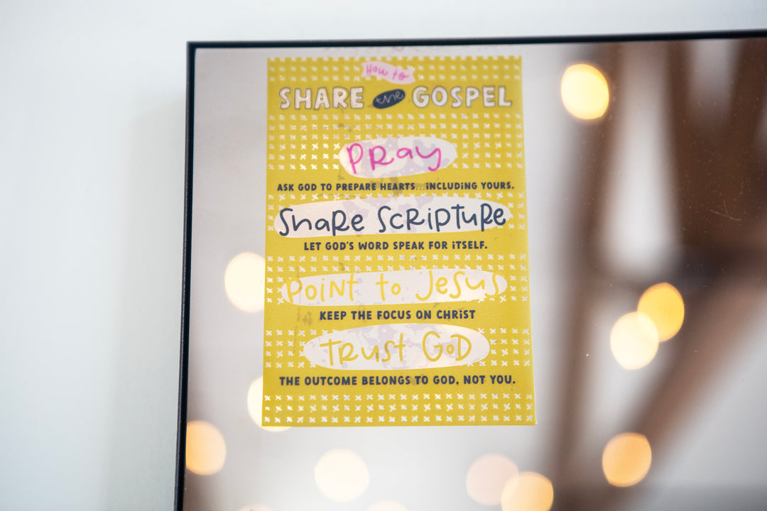 How to Share the Gospel Mirror Cling - Kingfolk Co