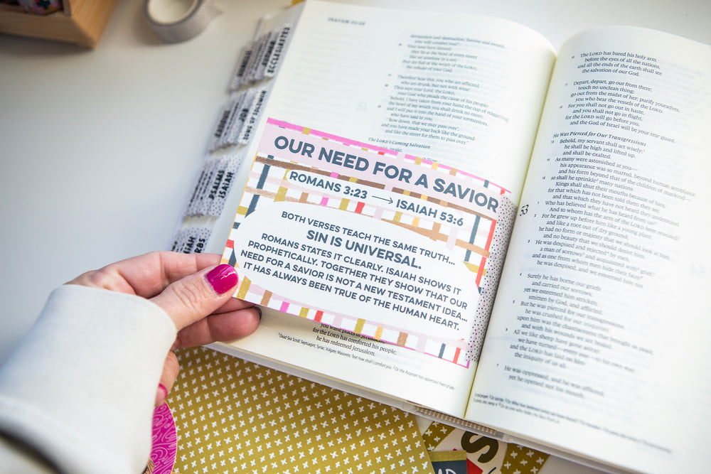 Romans Road Across Scripture Mini Tip-in Sheet Bundle (Set of 5) - Kingfolk Co