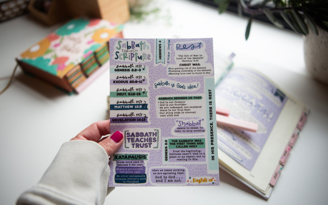 Sabbath Through the Scripture Sticker Sheet - Kingfolk Co