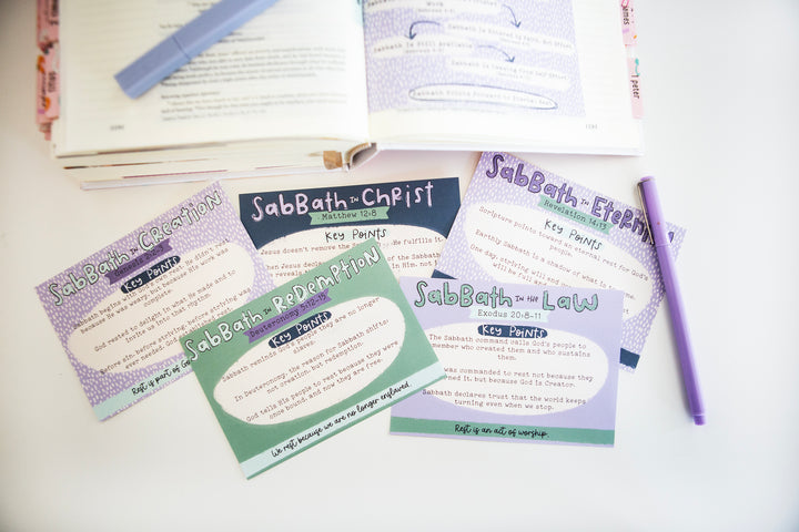 Sabbath Through Scripture Mini Tip-in Sheet Bundle (Set of 5) - Kingfolk Co