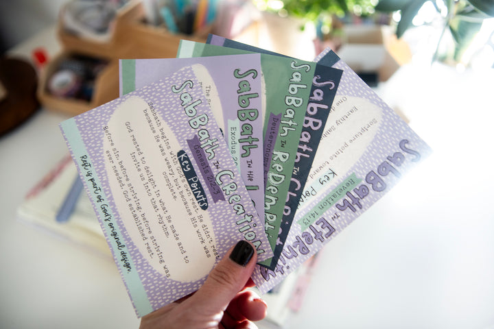 Sabbath Through Scripture Mini Tip-in Sheet Bundle (Set of 5) - Kingfolk Co