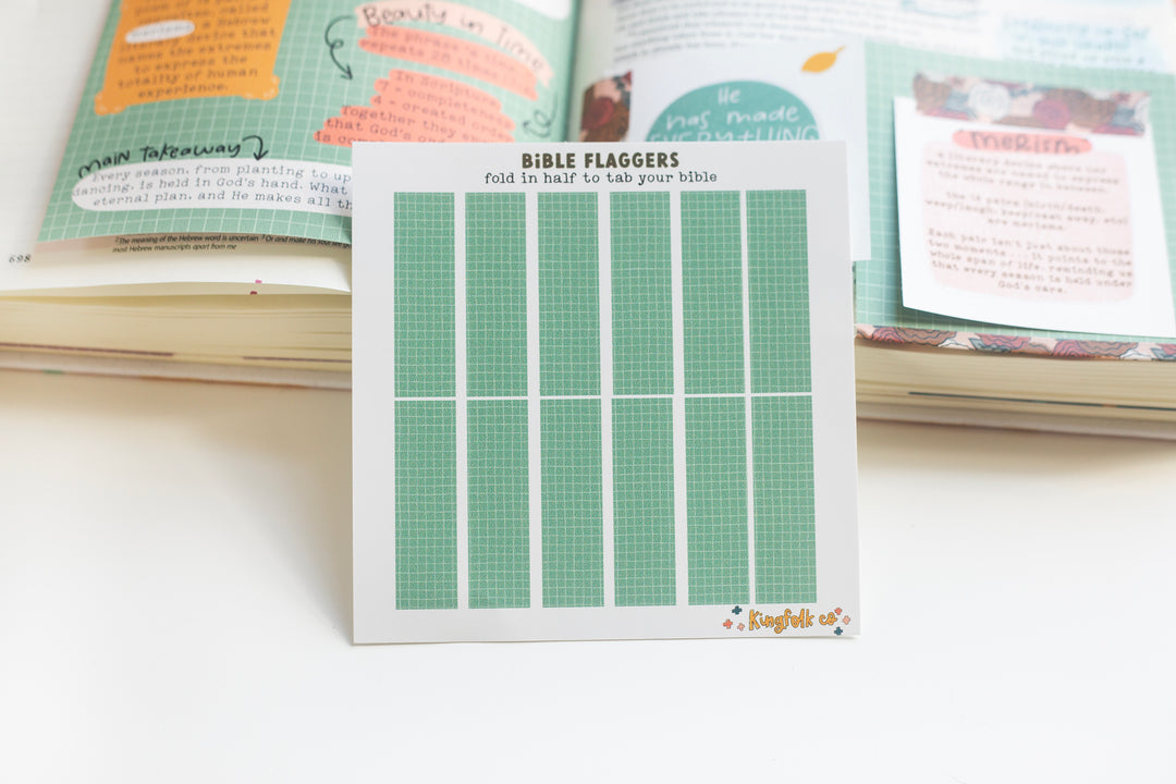 Green Grid (Every Season) Bible Flaggers - Kingfolk Co