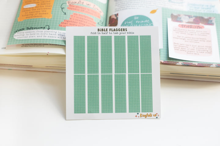 Green Grid (Every Season) Bible Flaggers - Kingfolk Co