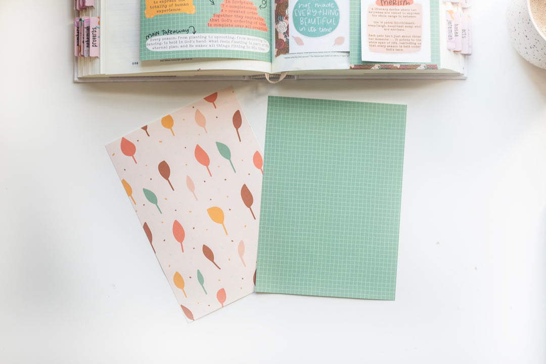 Every Season Scrapbook Tip-in Sheet Set - Kingfolk Co