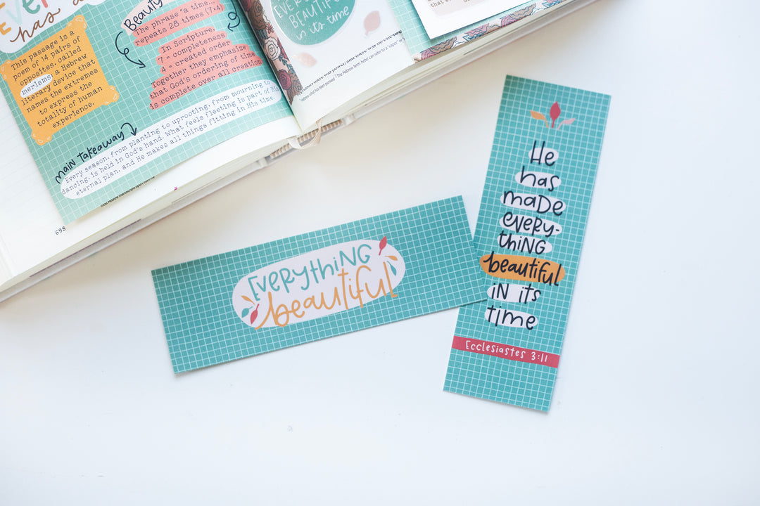 Everything Beautiful bookmark