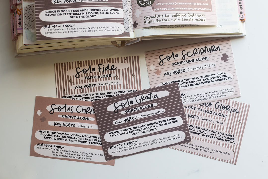 Loaded Bible Mini Tip-In Bundle – 7 Printable Bible Study Sets | Digital Bible Journaling Inserts on Covenants, I Am Statements, Names of God & More