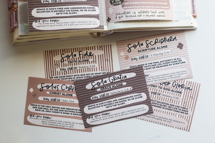 Loaded Bible Mini Tip-In Bundle – 7 Printable Bible Study Sets | Digital Bible Journaling Inserts on Covenants, I Am Statements, Names of God & More