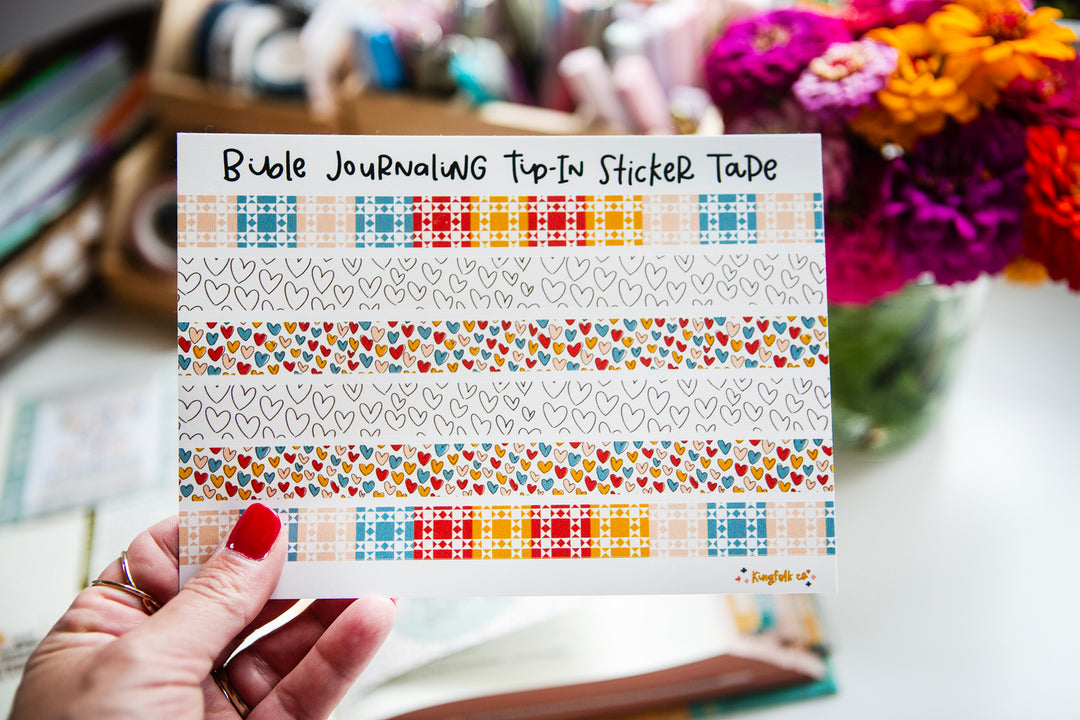 Heart of God Tip-in TAPE Sticker Sheet - Kingfolk Co