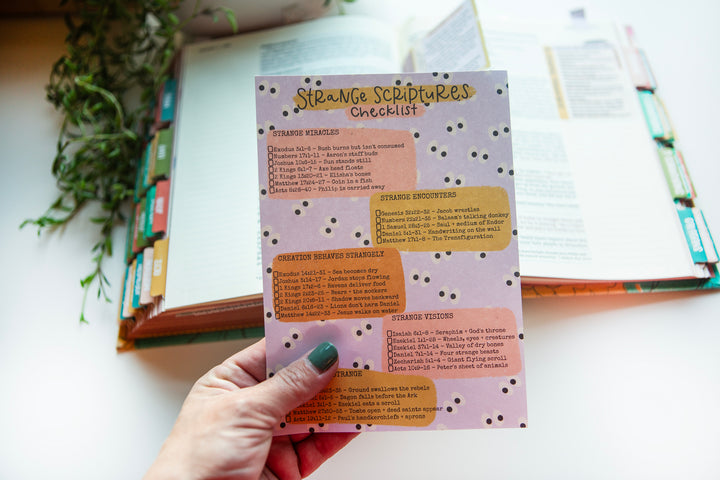 Stranger Scriptures Checklist Tip-in Tracker Sheet