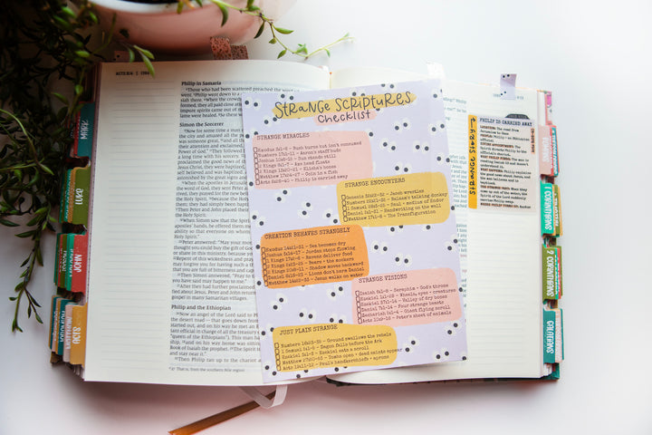 Stranger Scriptures Checklist Tip-in Tracker Sheet