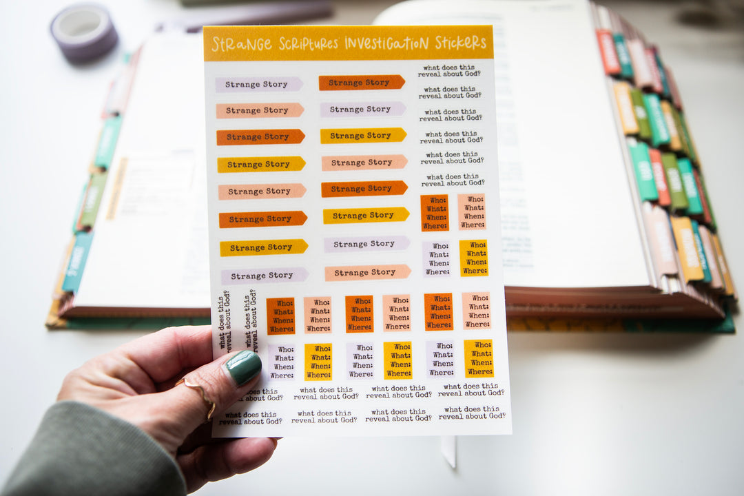 Stranger Scriptures Investigation Stickers ADD-ON STICKER Sheet - Kingfolk Co