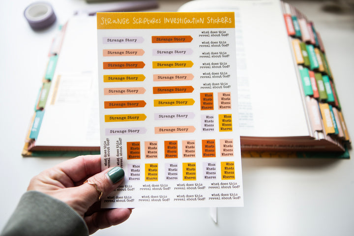 Stranger Scriptures Investigation Stickers ADD-ON STICKER Sheet - Kingfolk Co