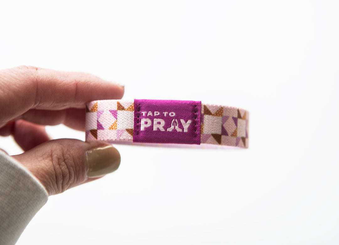 Covered by His Promises Tap to Pray® Stretchy Bracelet - Kingfolk Series Collab with Versible Tap to Pray