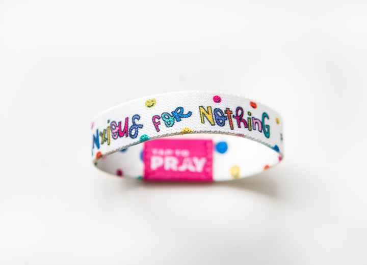 Anxious for Nothing Tap to Pray® Stretchy Bracelet - Kingfolk Series Collab with Versible Tap to Pray