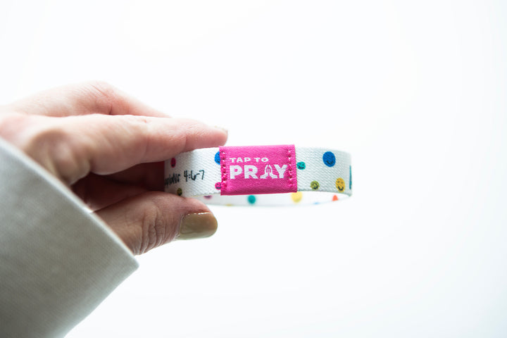 Anxious for Nothing Tap to Pray® Stretchy Bracelet - Kingfolk Series Collab with Versible Tap to Pray