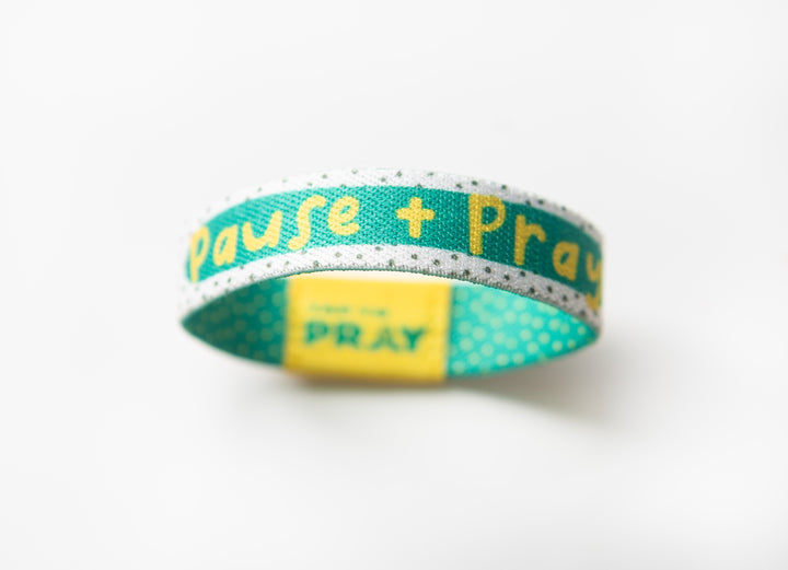 Pause + Pray Tap to Pray® Stretchy Bracelet - Kingfolk Series Collab with Versible Tap to Pray
