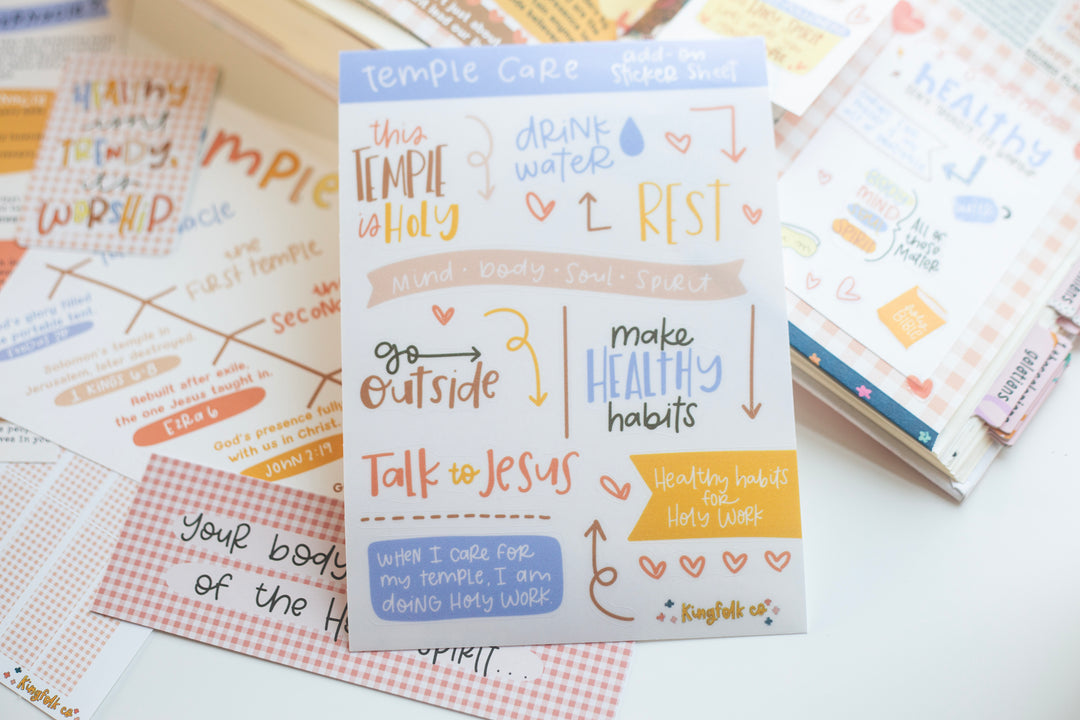 Temple Care ADD-ON Sticker Sheet - Kingfolk Co