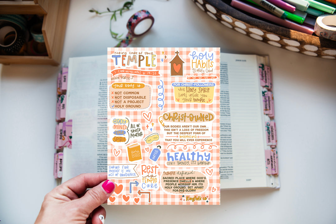 Temple Care Sticker Sheet - Kingfolk Co