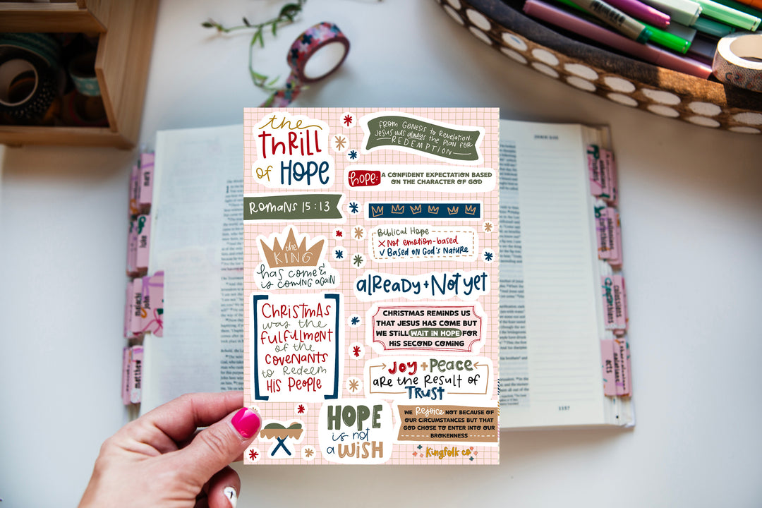 Thrill of Hope Sticker Sheet - Kingfolk Co