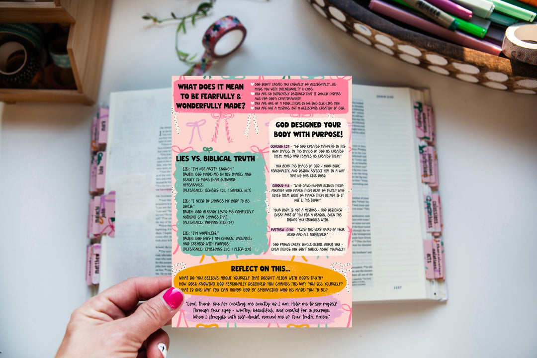 Fearfully + Wonderfully Made Tip-in Sheet - Kingfolk Co
